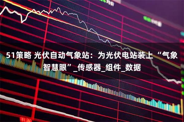 51策略 光伏自动气象站：为光伏电站装上 “气象智慧眼”_传感器_组件_数据